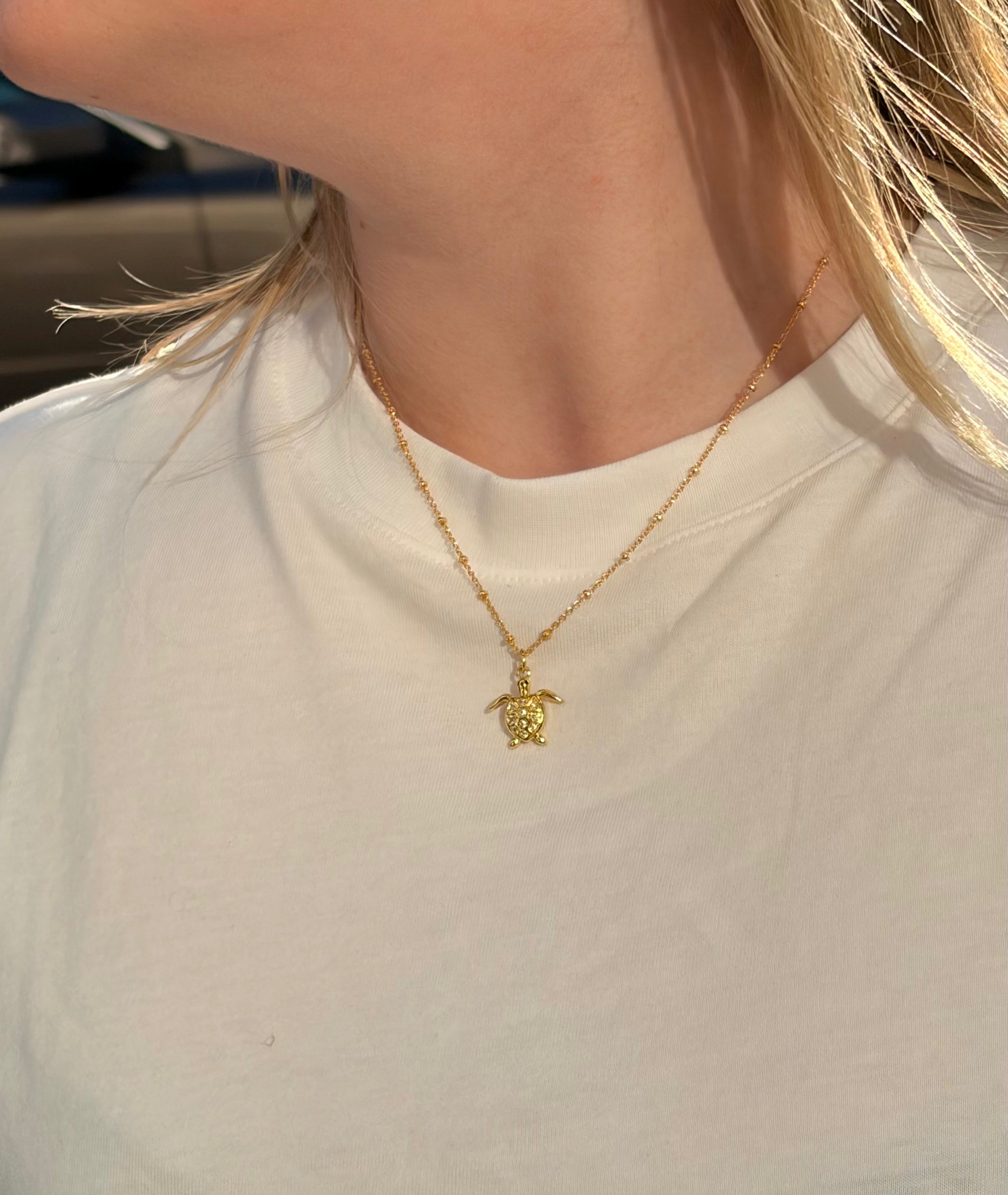 Skilpadde charm halskjede