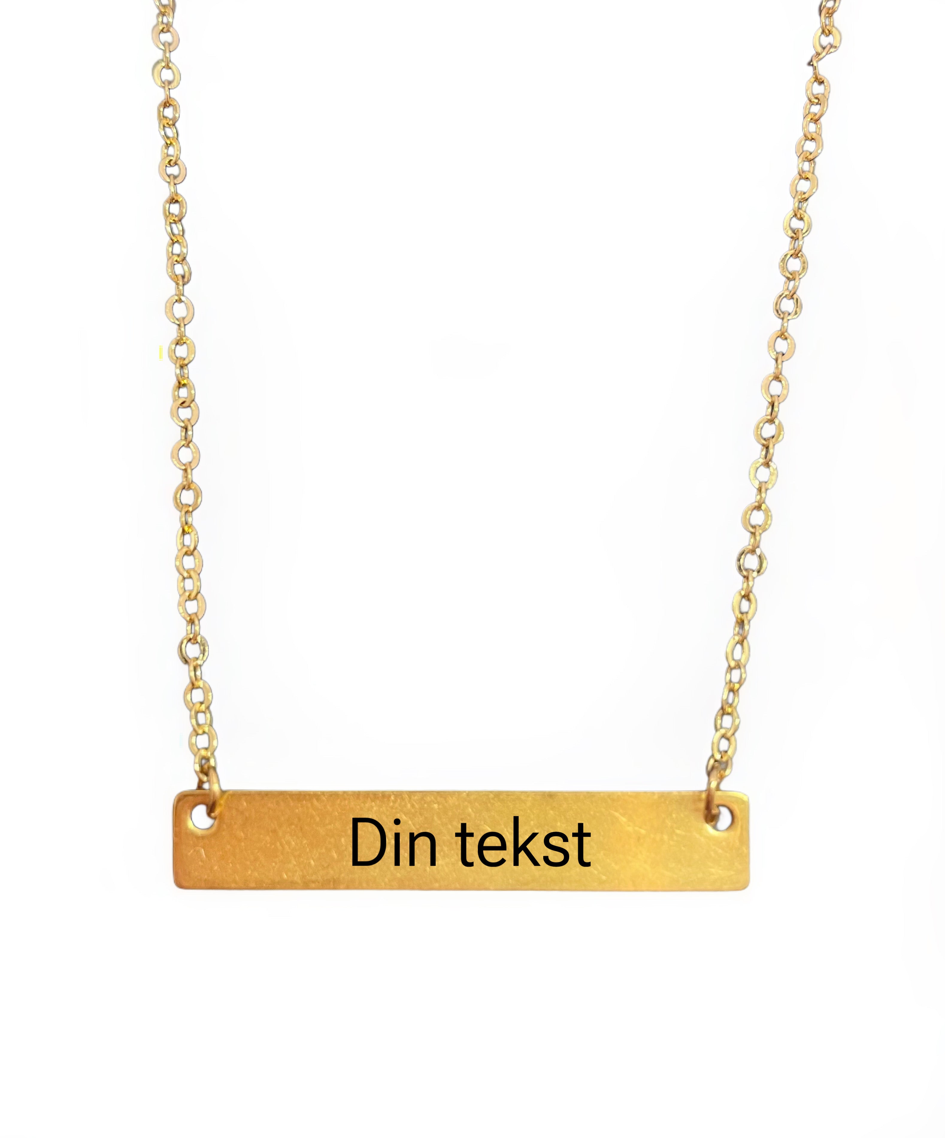 Halskjede med personlig gravering/vannfast