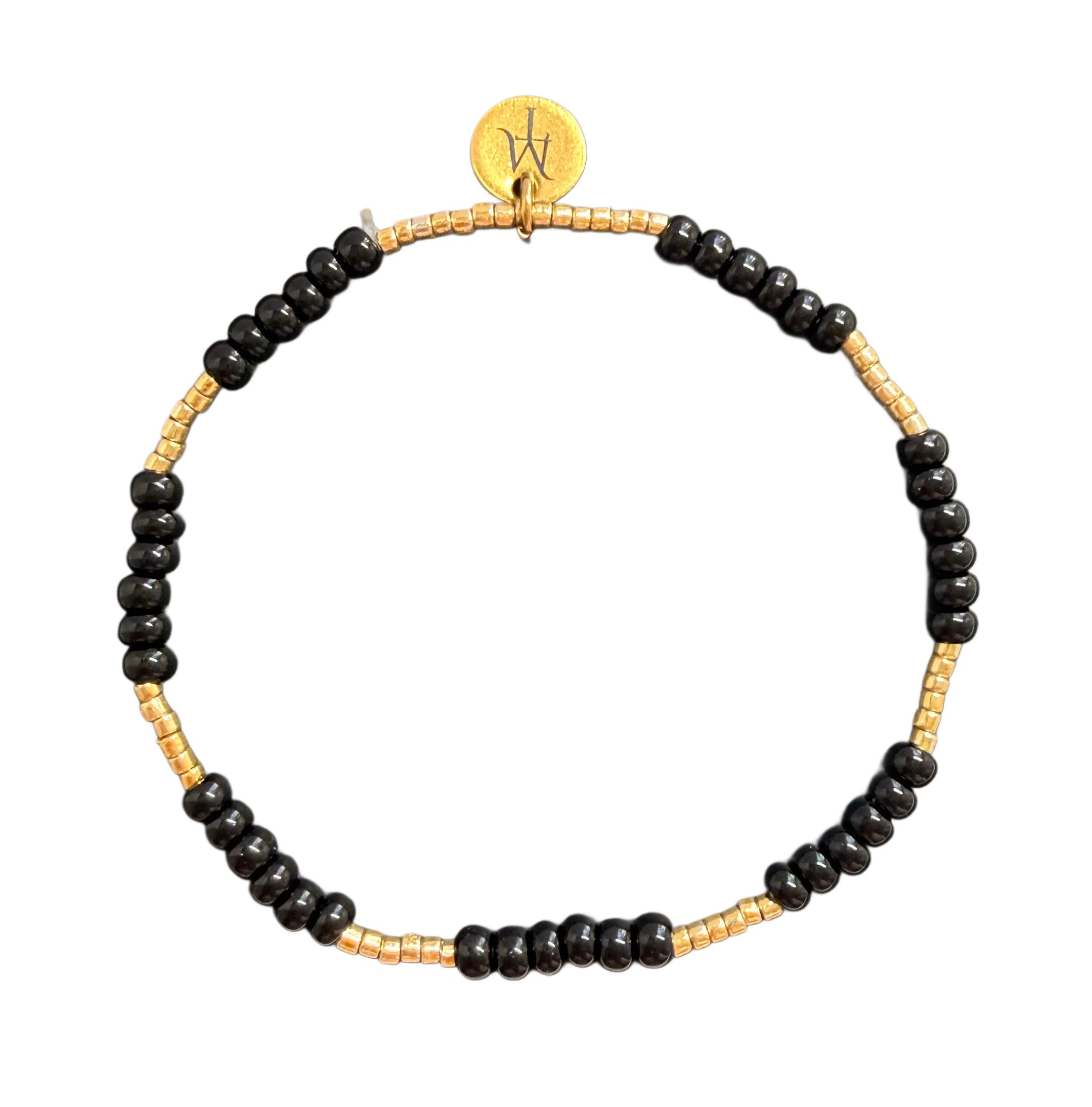 Svart armbånd (elastisk strikk)