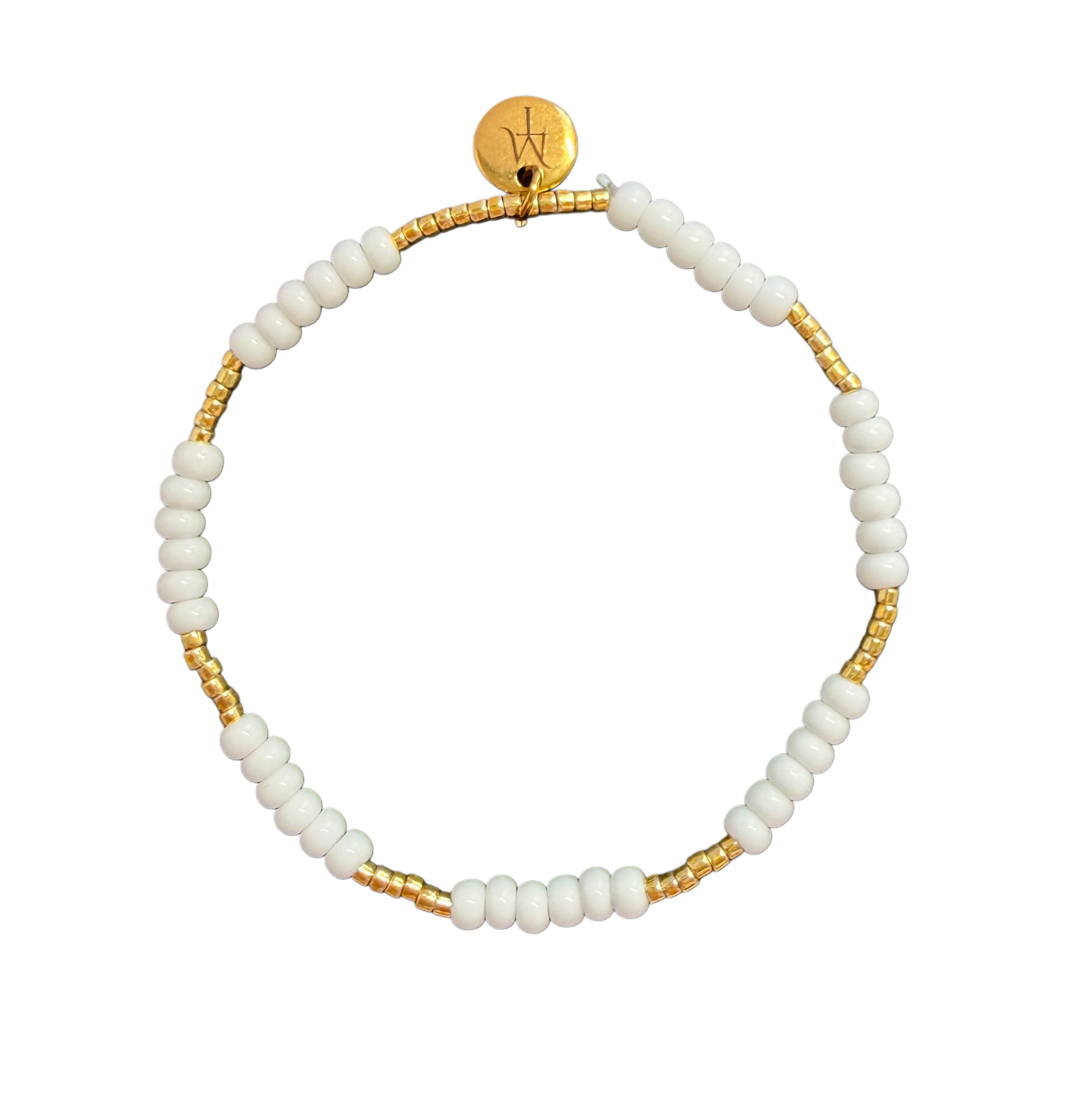 White dreams armbånd, elastisk strikk