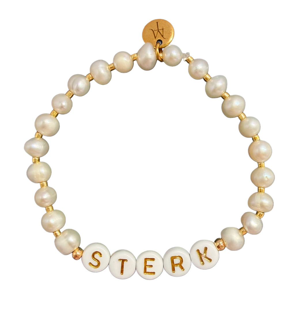 "Sterk" armbånd (ferskvannsperler)