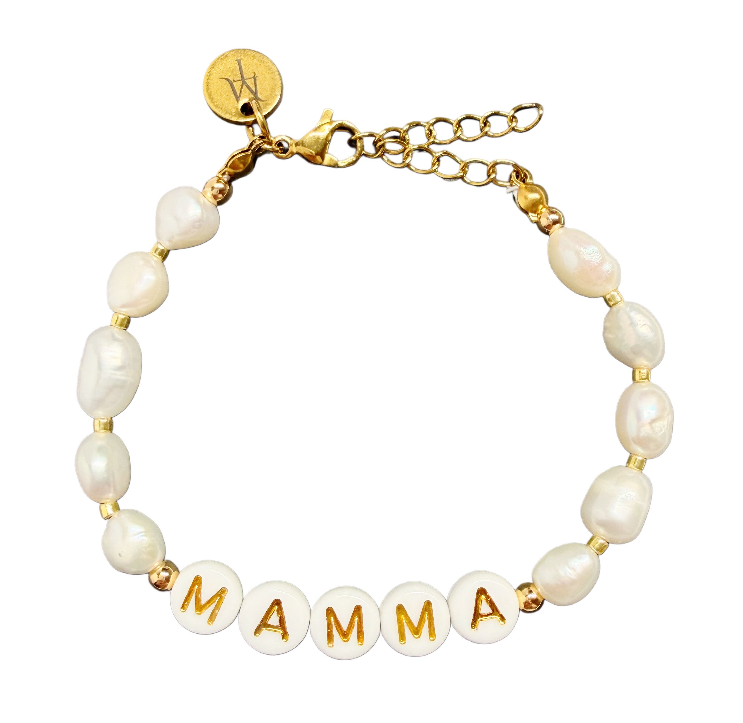 Valgfri tekst armbånd (gull/sølv) (lås med forlenger)