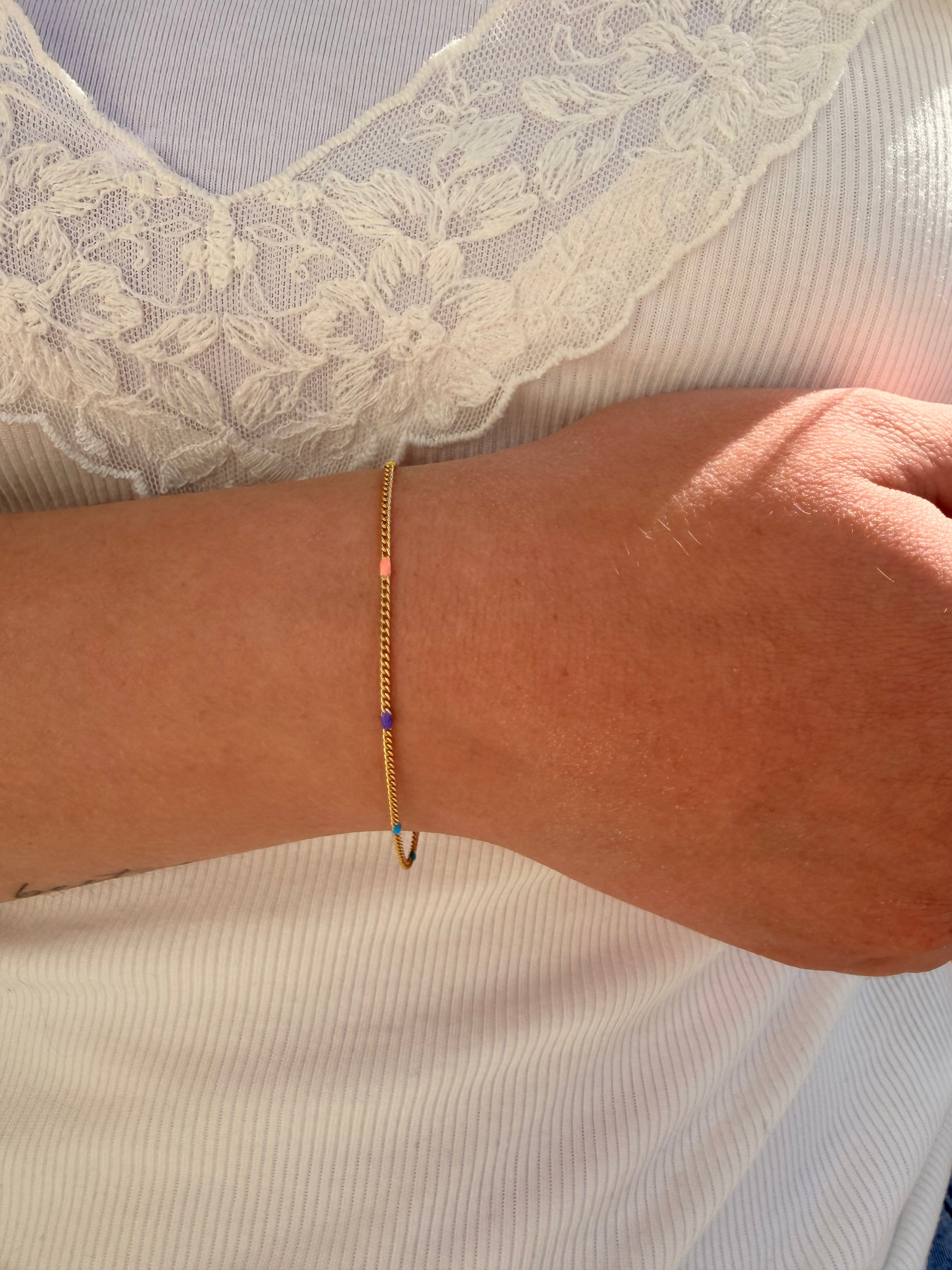 Regnbue armbånd