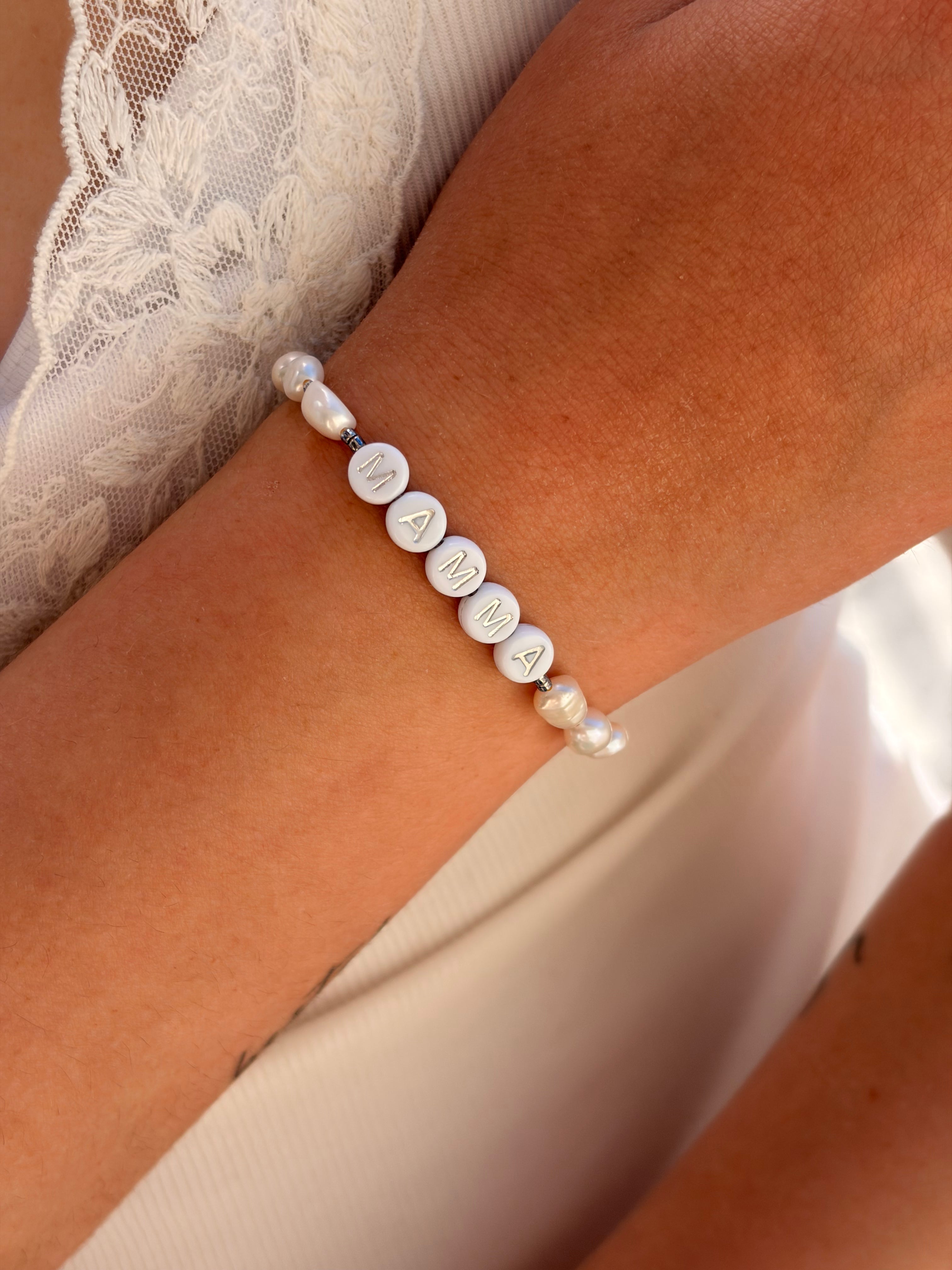 Valgfri tekst armbånd (gull/sølv) (lås med forlenger)