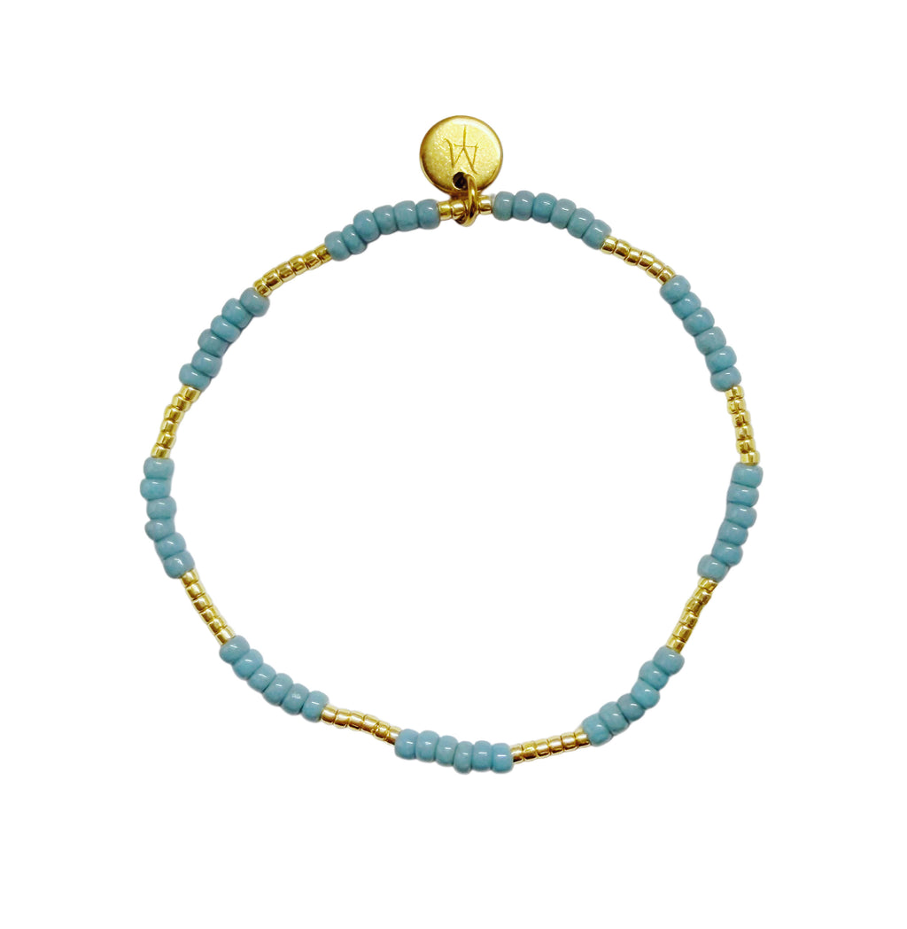 Blått armbånd (elastisk strikk)
