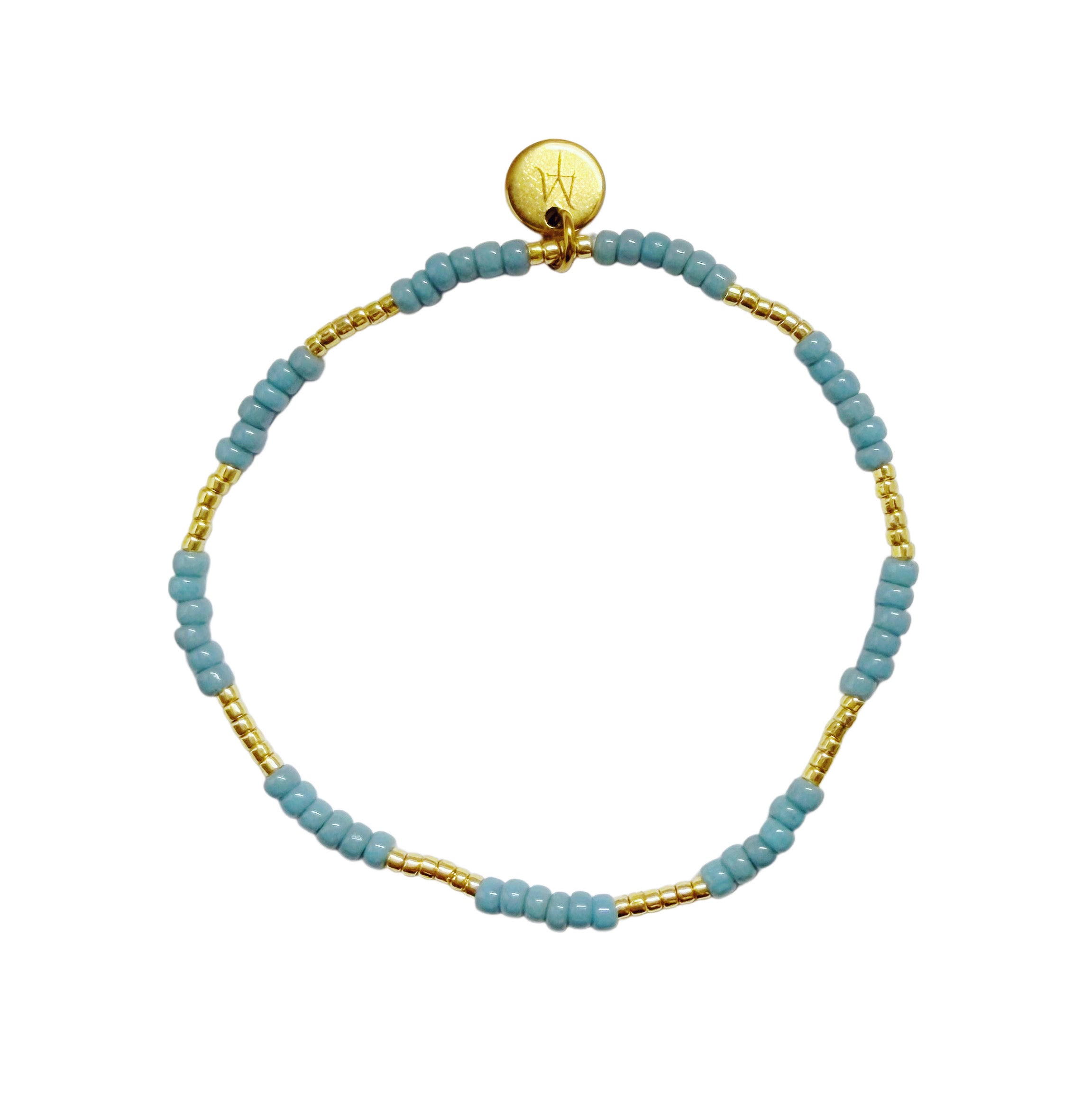 Blått armbånd (elastisk strikk)