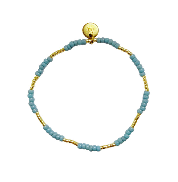 Blått armbånd (elastisk strikk)