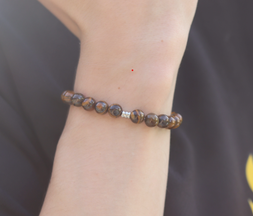 Tiger eye armbånd (strikk)